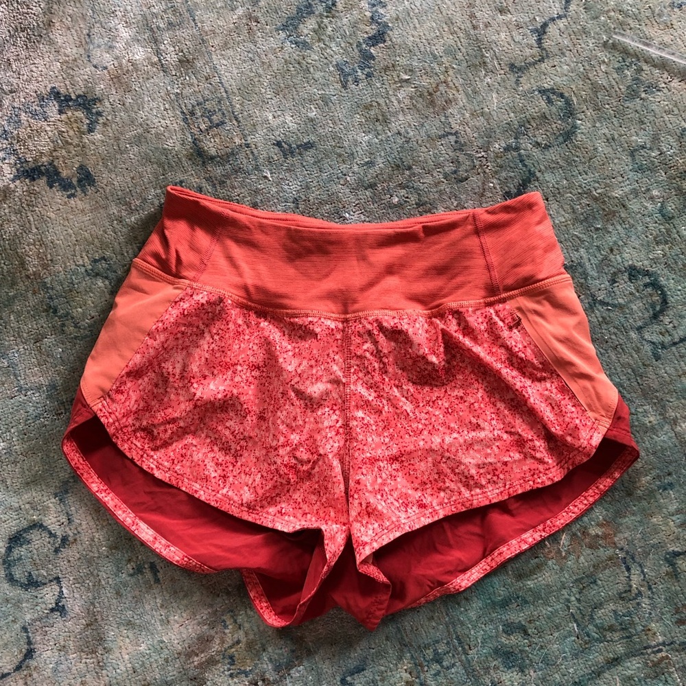 Women’s red outdoor voices shorts!